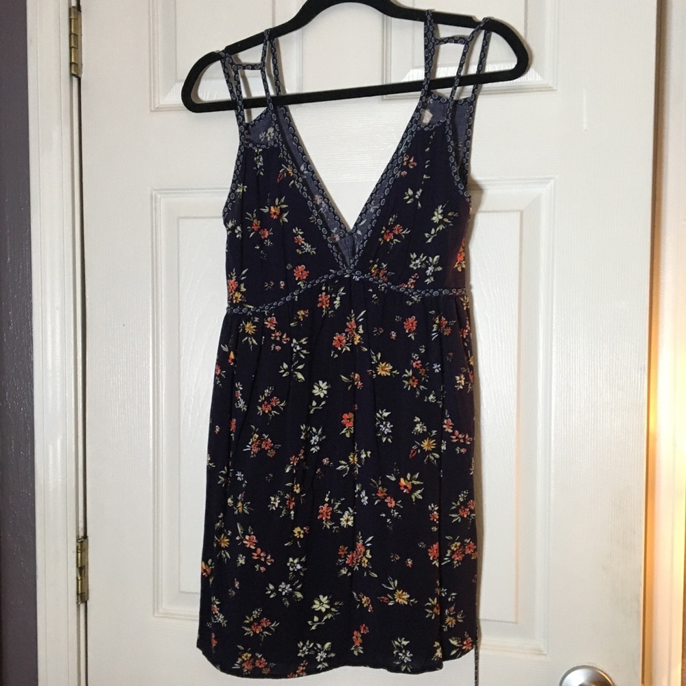 Band of Gypsies Floral Low Cut Dress